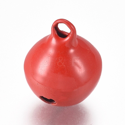 Baking Paint Iron Bell Pendants IFIN-WH0052-03N-1