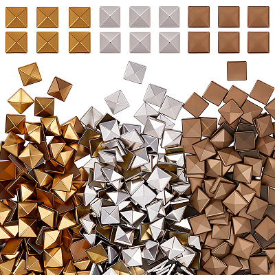 500Pcs 3 Colors Brass Hotfix Iron On Rivets KK-SP0002-60-1