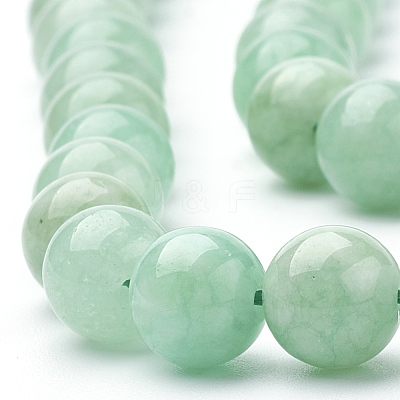 Natural Myanmar Jade/Burmese Jade Beads Strands G-T064-22-6mm-1