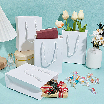 50Pcs Rectangle Cardboard Paper Bags AJEW-NB0007-83-1