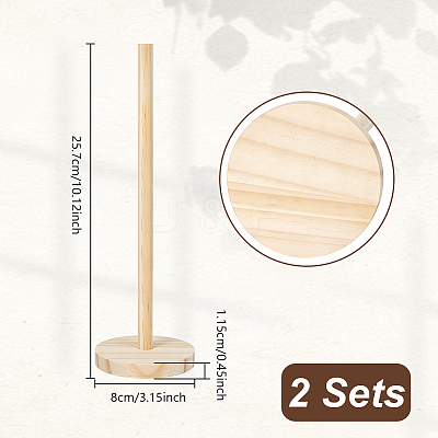 Wood Scrunchie Holders ODIS-WH0001-88A-1