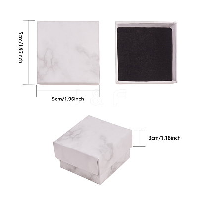 Paper Cardboard Jewelry Ring Boxes CBOX-E012-05A-1