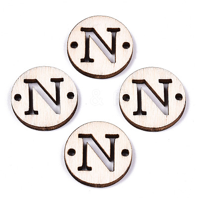 Unfinished Natural Poplar Wood Links Connectors WOOD-S045-140A-01N-1