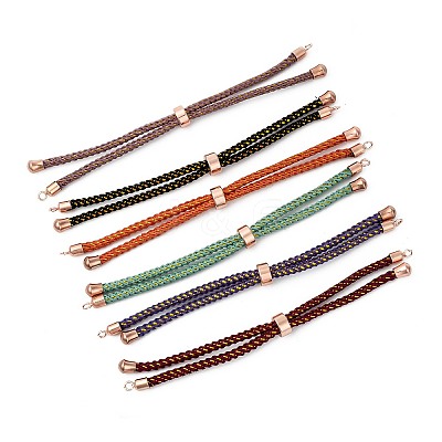 Adjustable Nylon Cord Slider Bracelet Making MAK-F026-A-RG-1