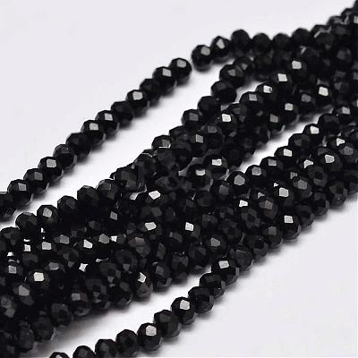 Faceted Rondelle Glass Beads Strands GLAA-I033-3mm-07-1