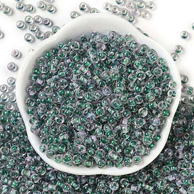 Transparent Inside Colours Glass Seed Beads X1-SEED-A032-04W-1