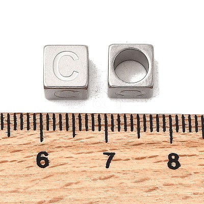 304 Stainless Steel European Beads STAS-D382-02C-P-1