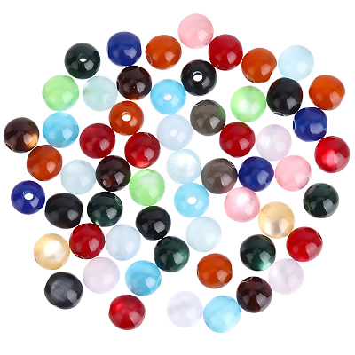 120Pcs Transparent Resin Beads RESI-PA0001-23C-1
