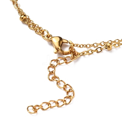 Ion Plating(IP) 304 Stainless Steel Multi-strand Anklets AJEW-AN00332-03-1