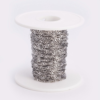 Tarnish Resistant 304 Stainless Steel Mariner Link Chain CHS-K008-13B-1