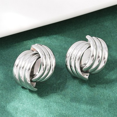 304 Stainless Steel Stud Earrings EJEW-S265-04P-1