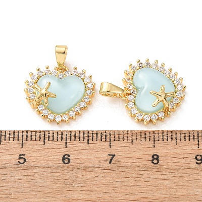Brass Micro Pave Clear Cubic Zirconia Pendants KK-A304-26G-03-1
