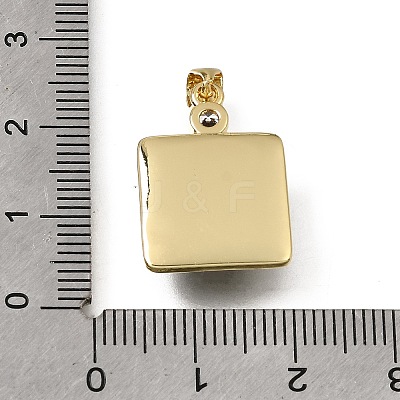 Religion Brass Micro Pave Clear Cubic Zirconia Pendants KK-C262-01G-1