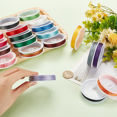 20 Rolls 20 Colors Polyester Round Thread OCOR-PH0002-64A-1
