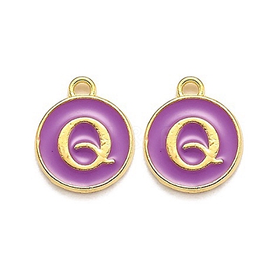 Golden Plated Alloy Enamel Charms LS-ENAM-Q437-12Q-1