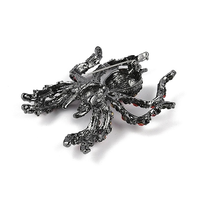 Halloween Spider Alloy Rhinestones Brooches for Party Wear X1-JEWB-S022-08B-1
