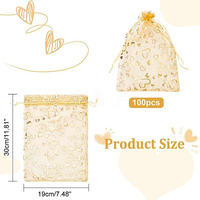 150Pcs 3 Style Organza Bags OP-NB0001-08-1