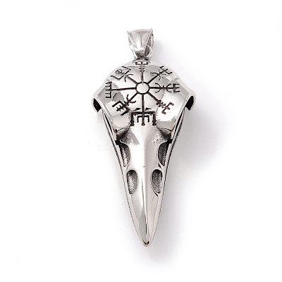 Tibetan Style 304 Stainless Steel Pendants STAS-P305-33AS-1