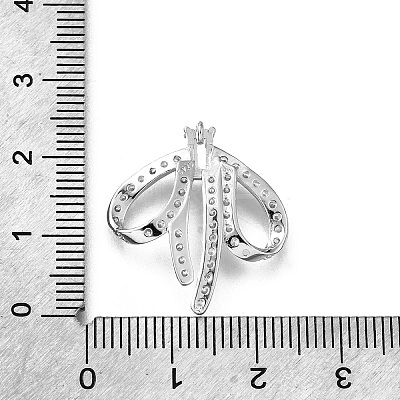 925 Sterling Silver Pave Clear Cubic Zirconia Pendants STER-P067-04P-1