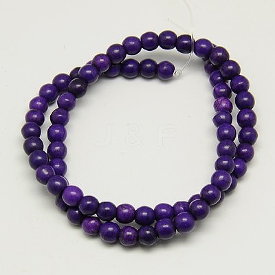 Synthetic Turquoise Beads Strands TURQ-G106-4mm-02M-1