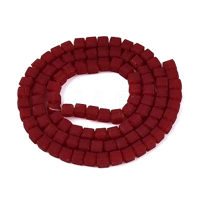 Opaque Frosted Glass Beads Strands GLAA-N072-01A-B06-1