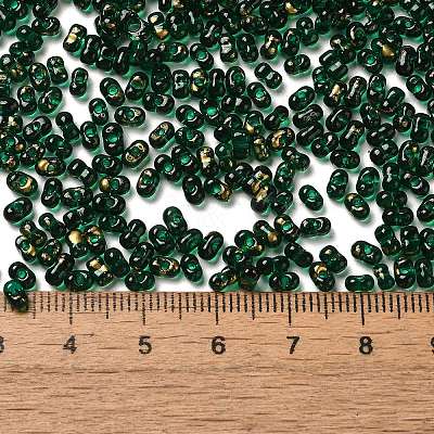 Spray Painted Glass Seed Beads SEED-F005-10A-02-1