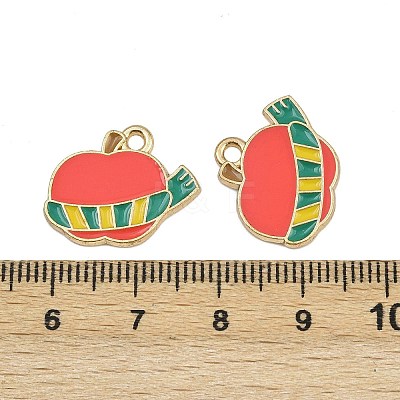 Christmas Themes Alloy Enamel Pendants ENAM-Z023-01G-10-1