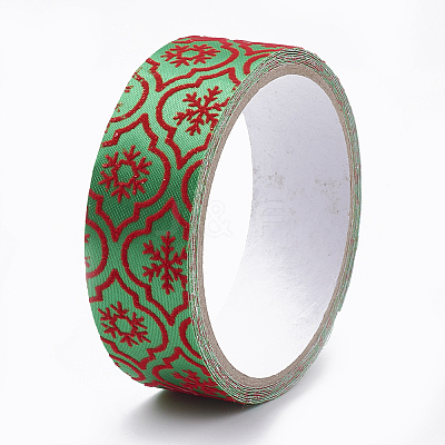 Self Adhesive Single Face Pattern Printed Burlap Ribbon OCOR-T010-05-1