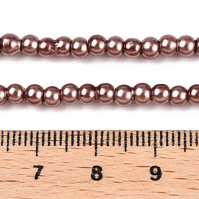 Baking Paint Glass Pearl Bead Strands HY-Q003-3mm-92-1