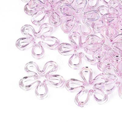 Plated UV Acrylic Beads TACR-S161-04B-1