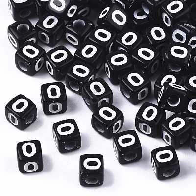 Opaque Acrylic Beads SACR-N002-01O-1