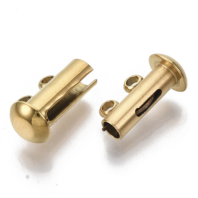 201 Stainless Steel Slide Lock Clasps X-STAS-S079-157G-1