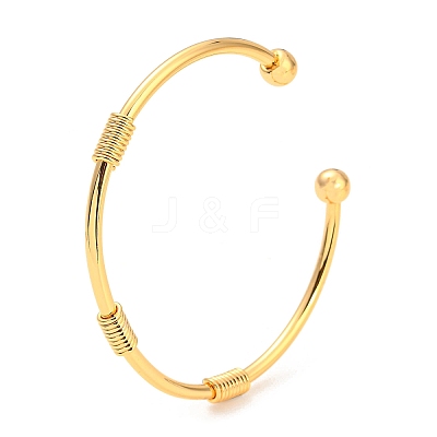 Brass Cuff Bangles BJEW-P305-01G-1