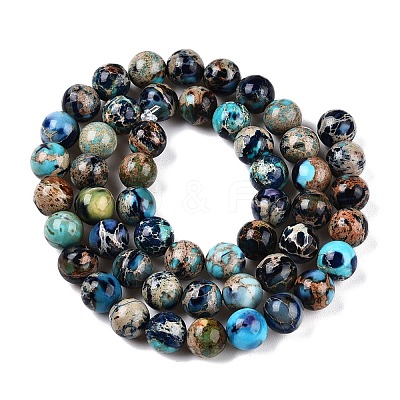 Natural Imperial Jasper Beads Strands G-N342-63D-1