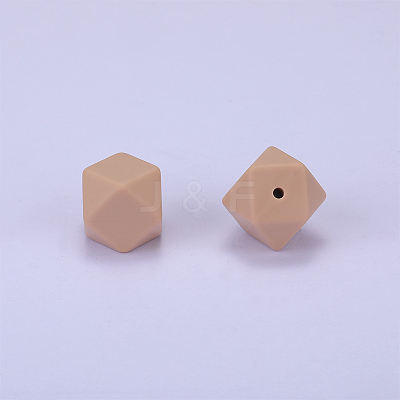 Hexagonal Silicone Focal Beads SI-JX0020A-85-1
