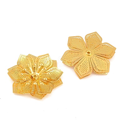 Brass Filigree Cabochons KK-CBACEE9-02C-G-1