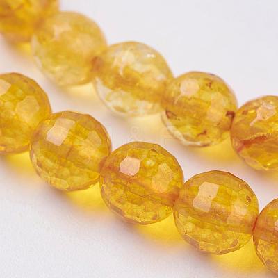 Natural Quartz Crystal Beads Strands G-G099-F8mm-19-1