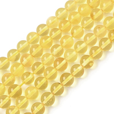 Natural Amber Beads Strands G-L095-B01-5mm-01-1