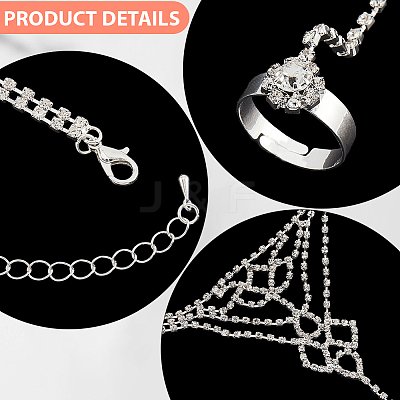 2Pcs Crystal Rhinestone Tennis Ring Bracelet BJEW-CN0001-18-1