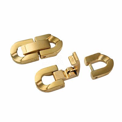 304 Stainless Steel Fold Over Clasps X-STAS-N087-48B-02G-1
