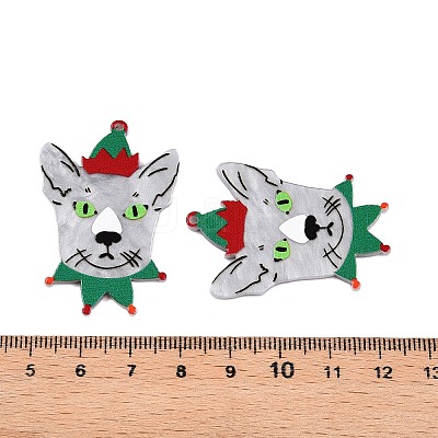 Christmas Theme Printing Acrylic Pendants BACR-N002-01L-1