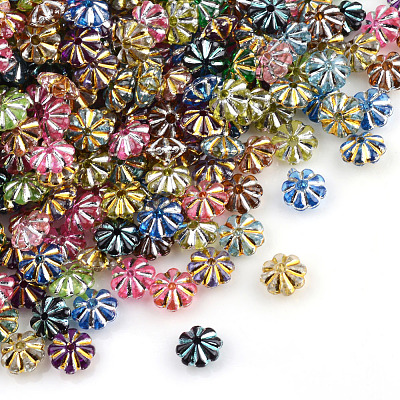 Plating Transparent Acrylic Beads X-PACR-Q112-02-1