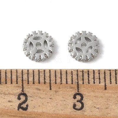 Brass Micro Pave Cubic Zirconia Beads KK-D324-11P-01-1