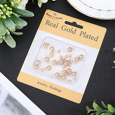 40Pcs 2 Styles Brass Charms KK-BBC0015-23-1