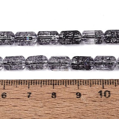 Crackle Transparent Glass Beads Strands GLAA-N068-05A-01-1