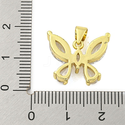 Real 18K Gold Plated Brass with Glass Pendants KK-R159-09A-G-1