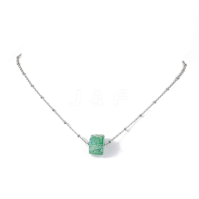 Electroplated Natural Quartz Beads Charm Necklaces NJEW-JN04789-1
