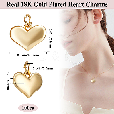 10Pcs Rack Plating Brass Charms KK-BBC0014-27G-1