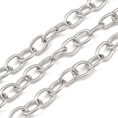 Tarnish Resistant 304 Stainless Steel Cable Chains X-CHS-R009-12-1