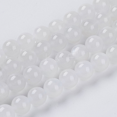 Natural White Moonstone Beads Strands G-G559-6mm-1